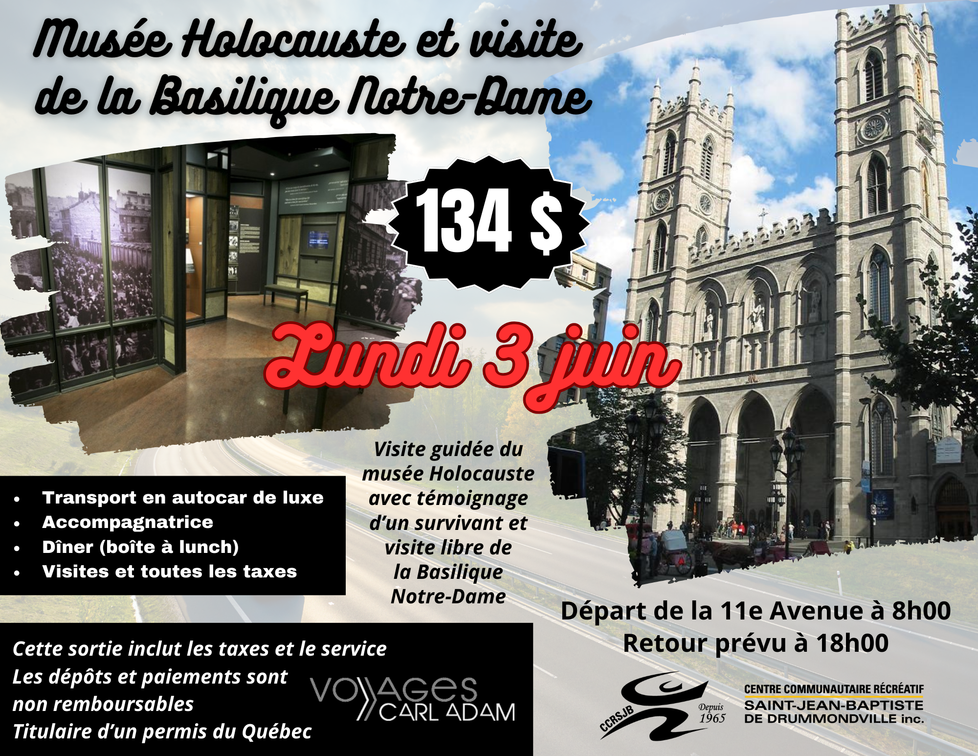 Voici toutes les informations concernant la sortie. 
