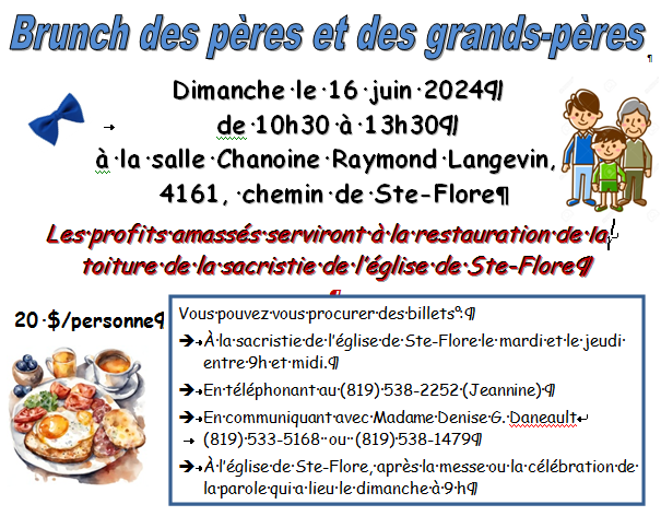 BRUNCH DES PÈRES ET DES GRANDS-PÈRES