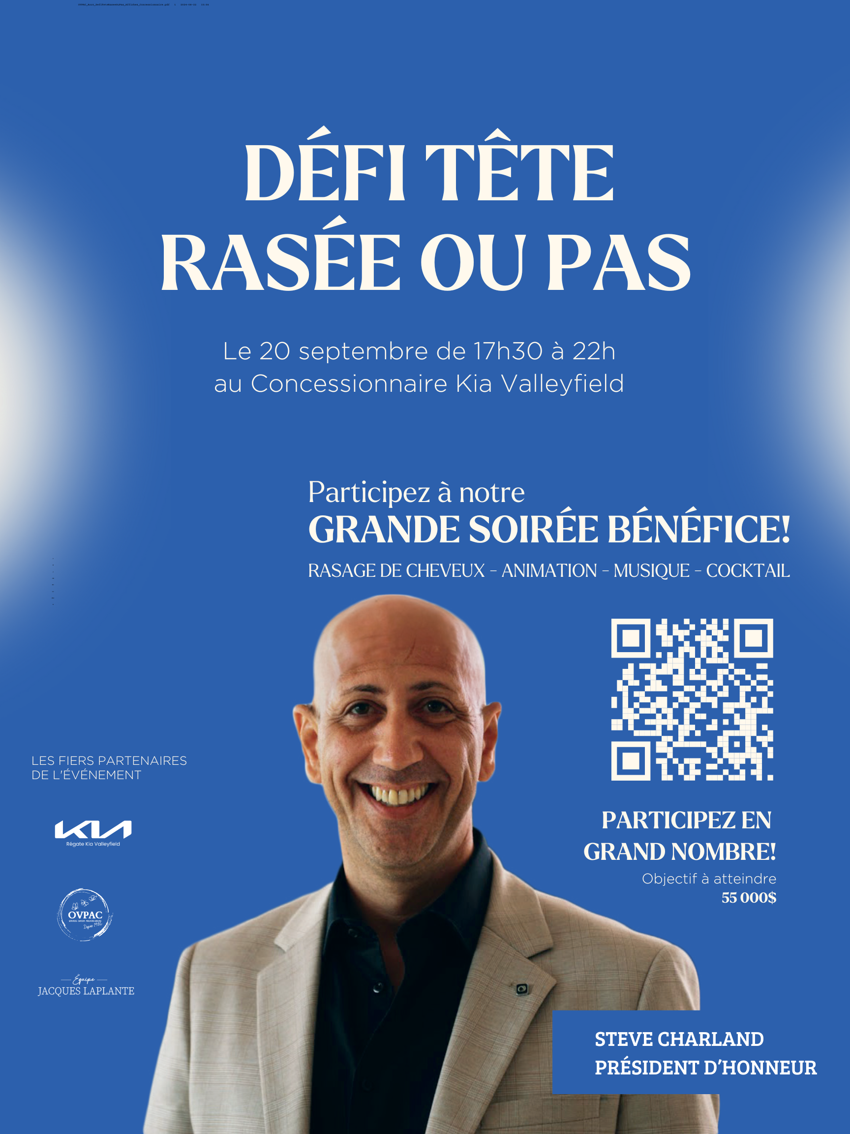 Affiche événement Président d'honneur : Steve Charland