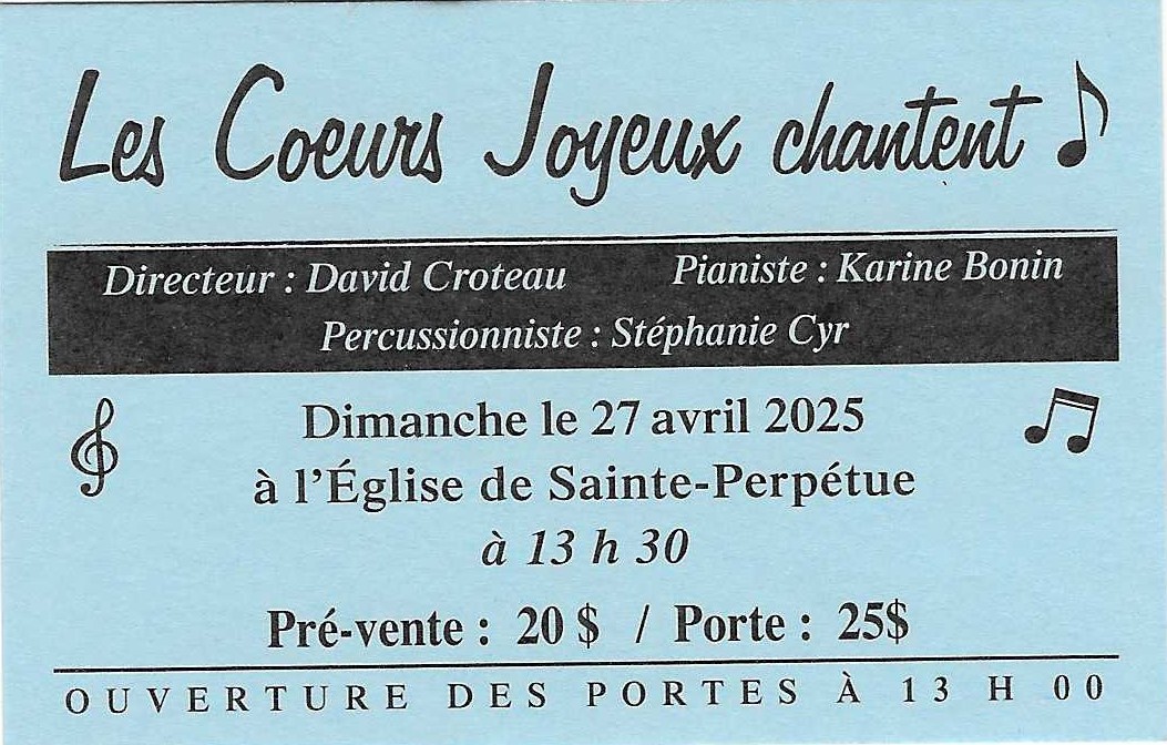 Concert de la chorale ''Les Coeurs Joyeux''