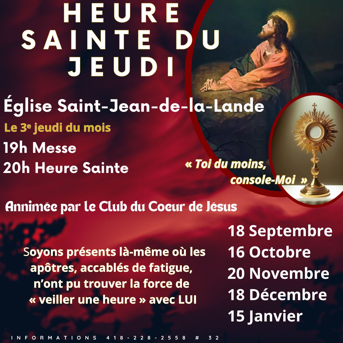 Église Saint-Jean-de-la-Lande Heure Sainte style Taizé