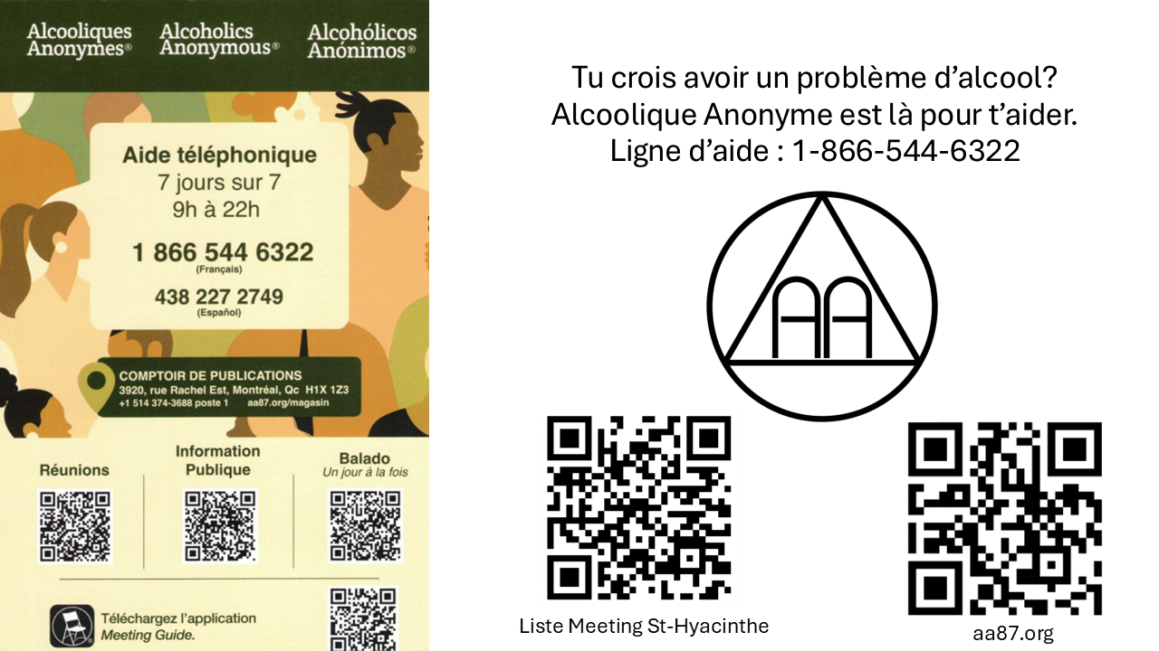 Alcooliques Anonymes, Français, Anglais, Espagnol