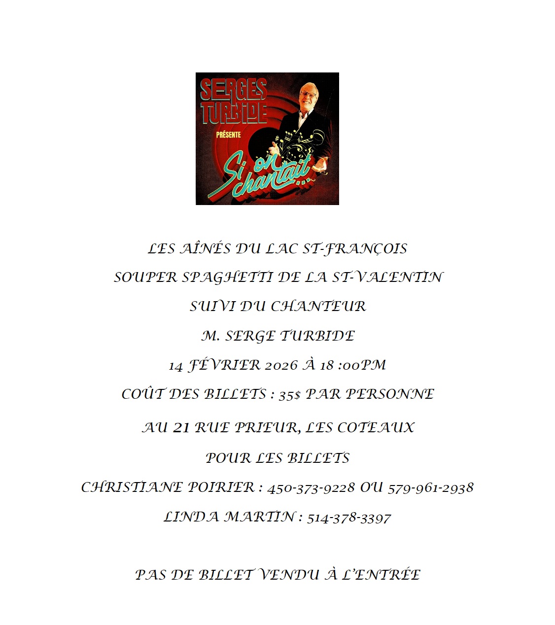 SOUPER-SPAGHETTI AVEC SPECTACLE